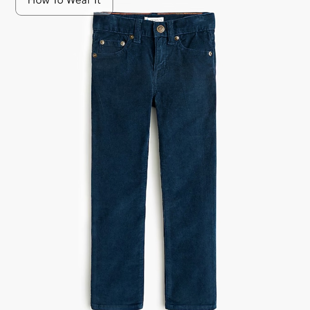 J Crew Blue Kids (12) Cords NWT